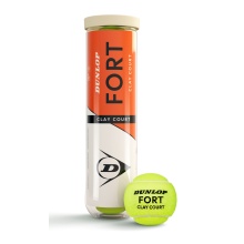 Dunlop Tennisbälle Fort Clay Court (Sandplatz) Dose 18x4er im Karton